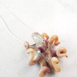 Pacific Octopus Pendant Necklace with multiple colors of Carmel and Brown a Great Gift Idea for Him or Her